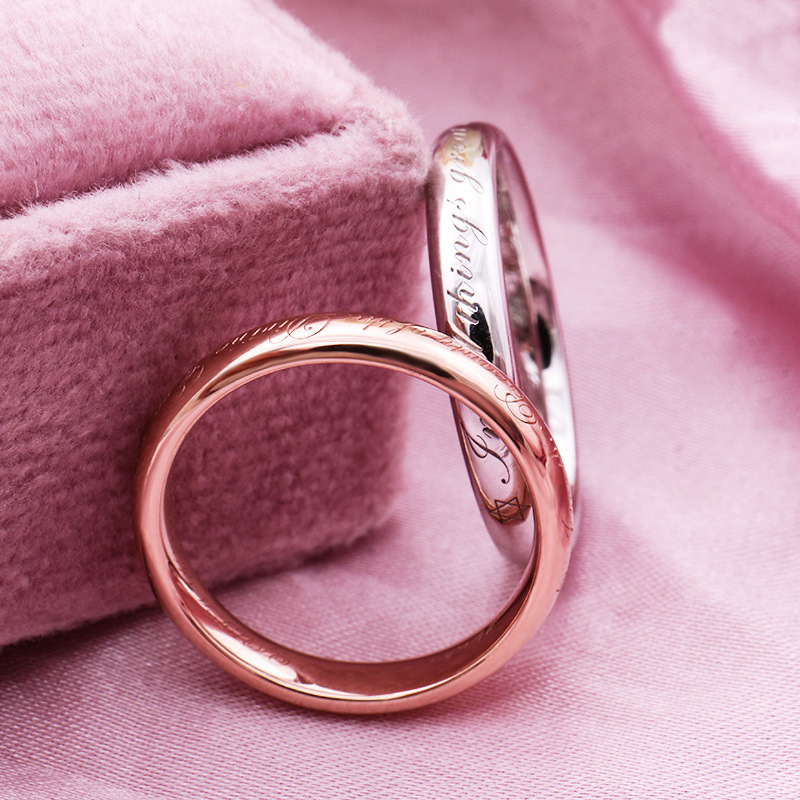 Street Fashion Rings - 925 sterling silver couple's ring, vegetarian