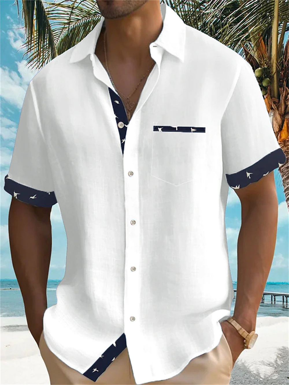 Street Fashion Shanghai - 2023 Summer New Men's Aloha Shirt