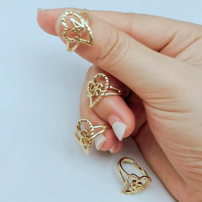 Duoying Custom Initial Rings P - Street Fashion Rings 评论和价格