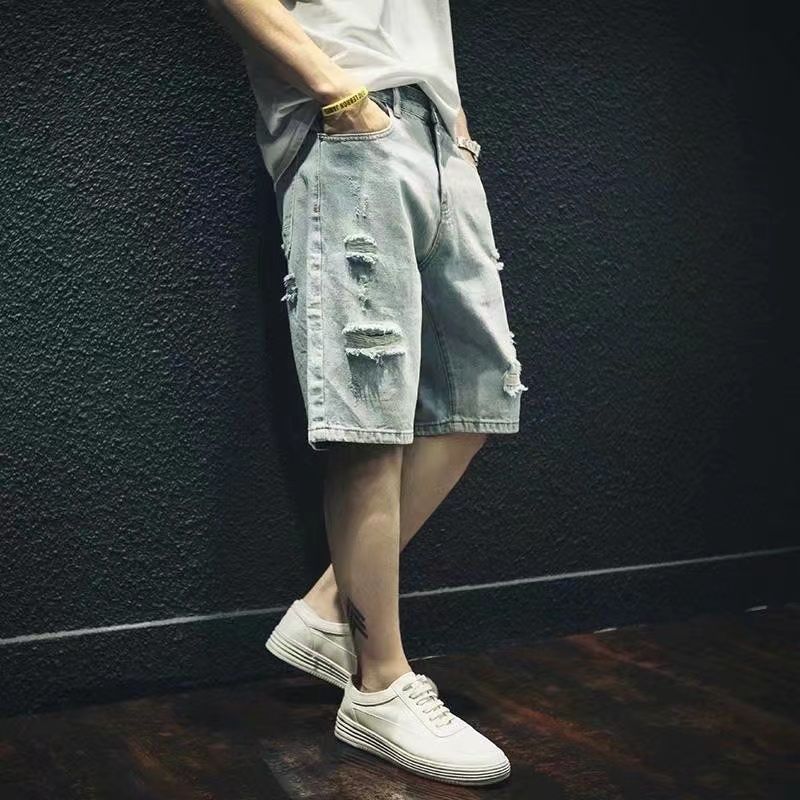 Edgy Cool Men's Ripped Denim S - Street Fashion Hong Kong 评论和价格