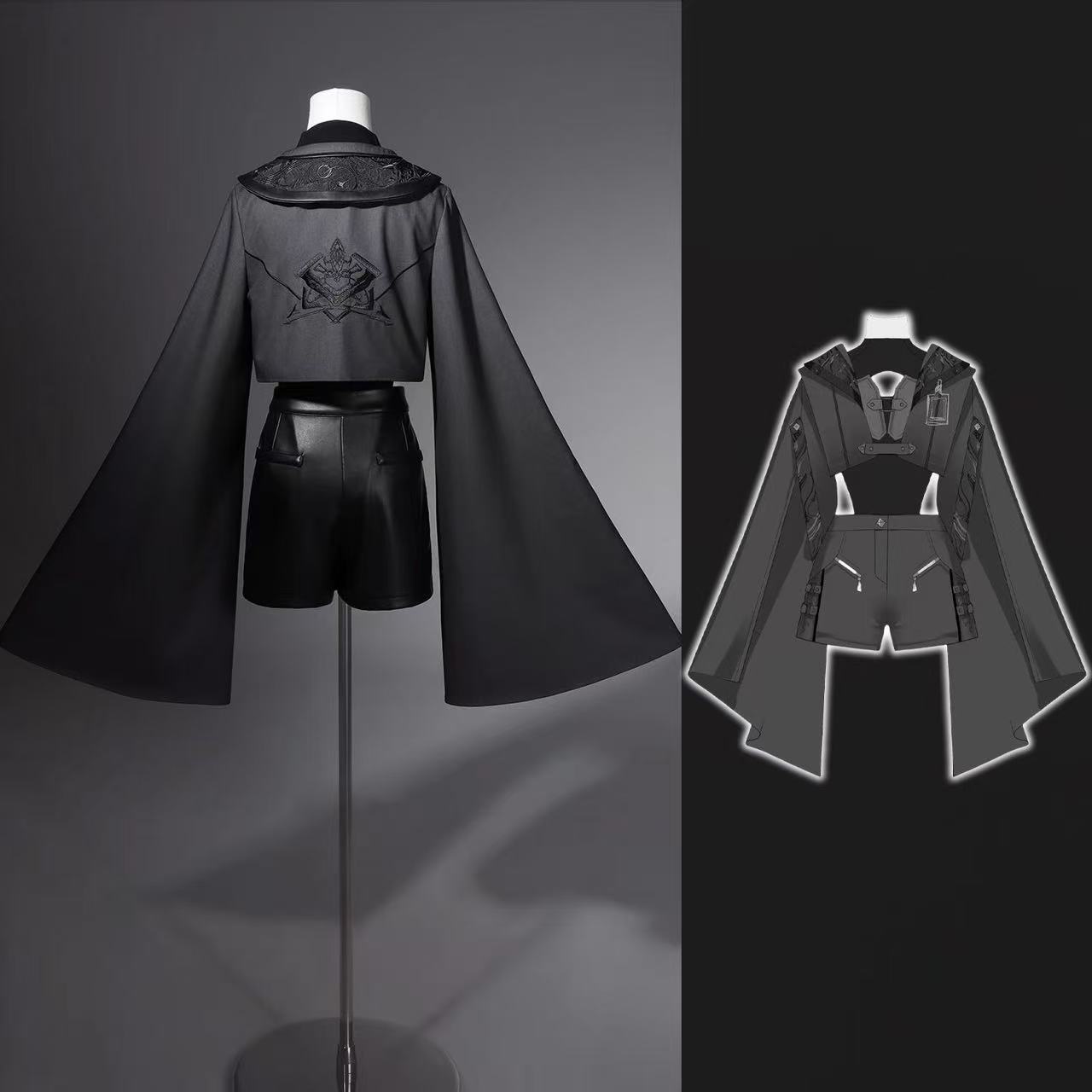 Dark Black Gothic Costume Wome - Street Fashion In Chinese 评论和价格