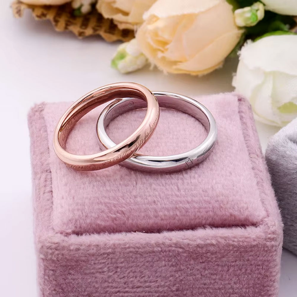 925 sterling silver couple's r - Street Fashion Rings 评论和价格