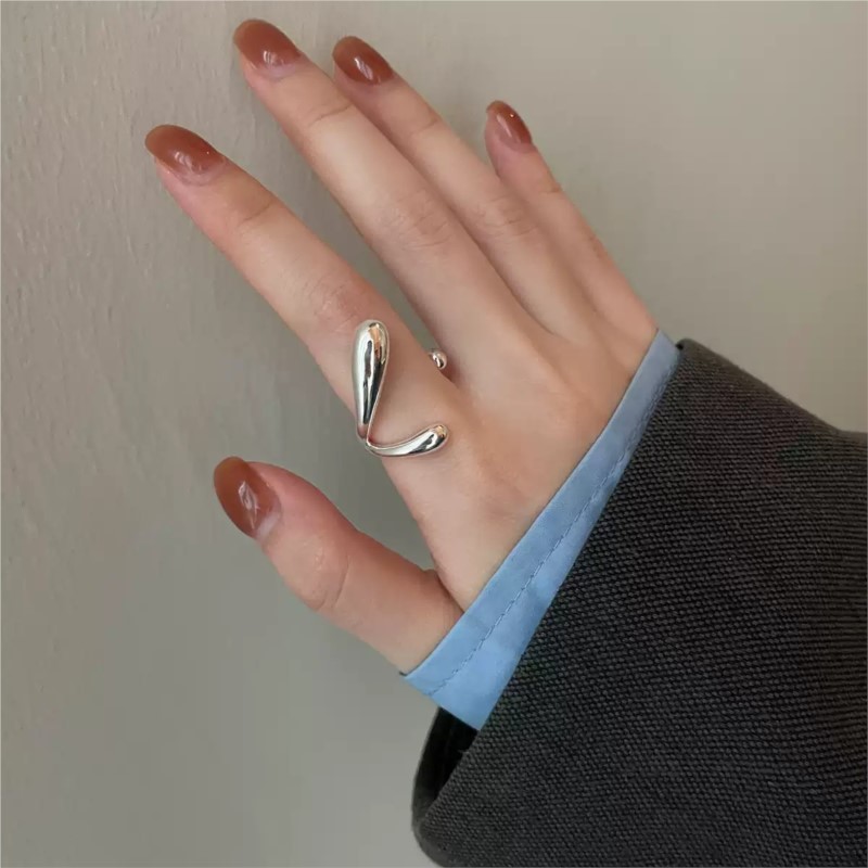PANJBJ 925 Sterling Silver Irr - Street Fashion Rings 评论和价格
