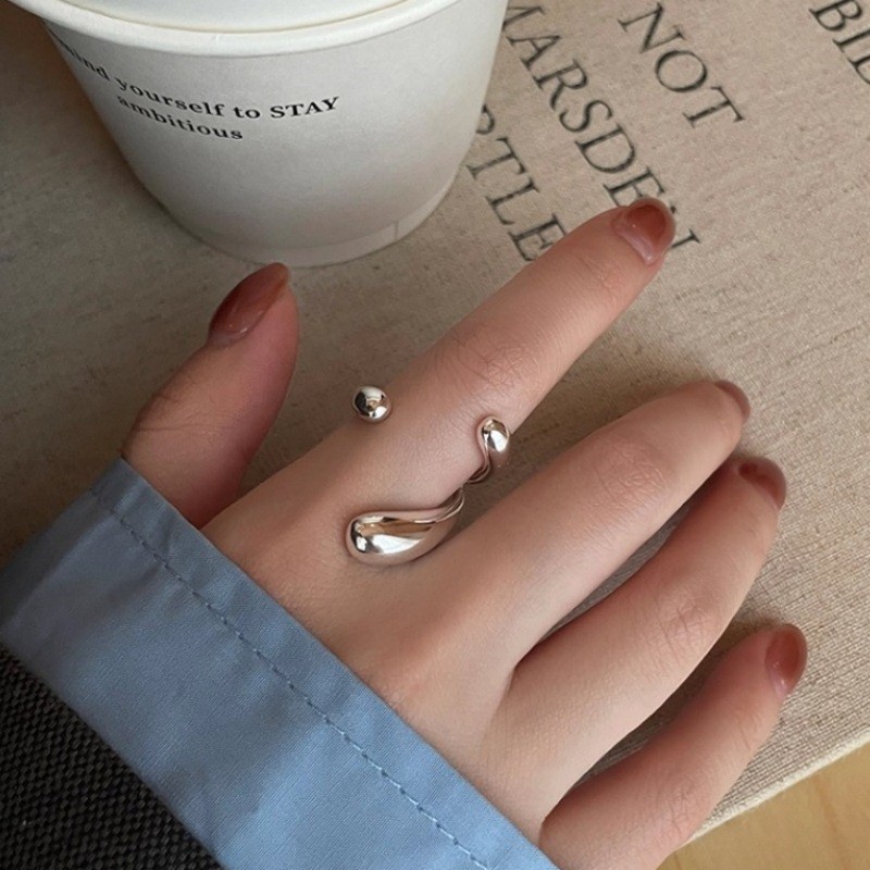 PANJBJ 925 Sterling Silver Irr - Street Fashion Rings 评论和价格