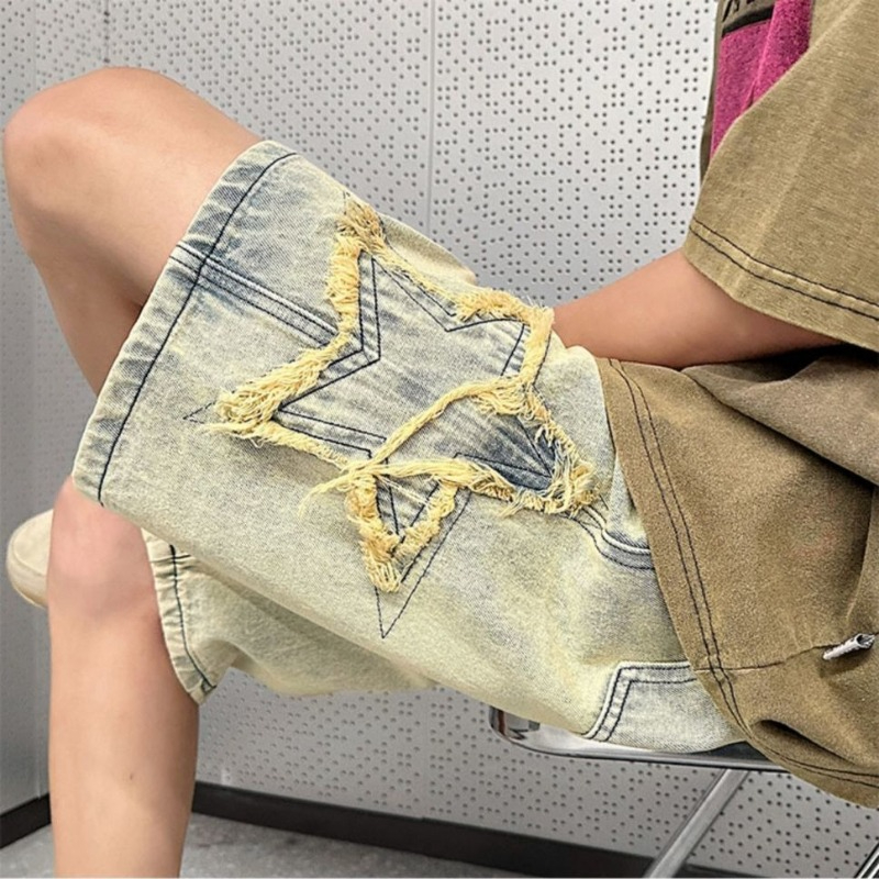 Retro Casual Loose Fit Men Den - Street Fashion Hong Kong 评论和价格