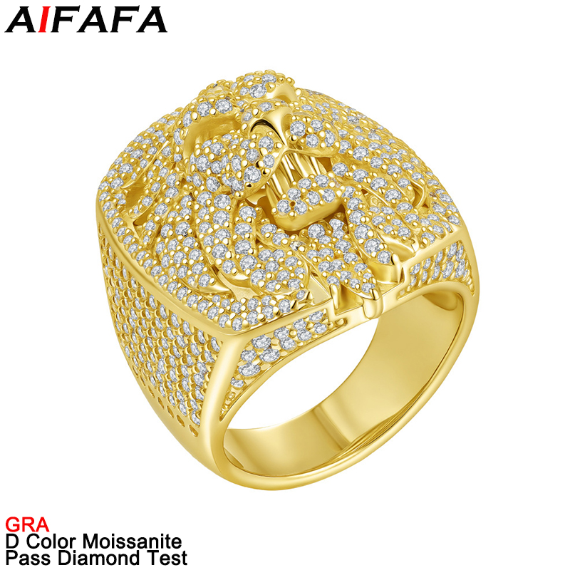 D Color Full Moissanite Diamon - Street Fashion Rings 评论和价格