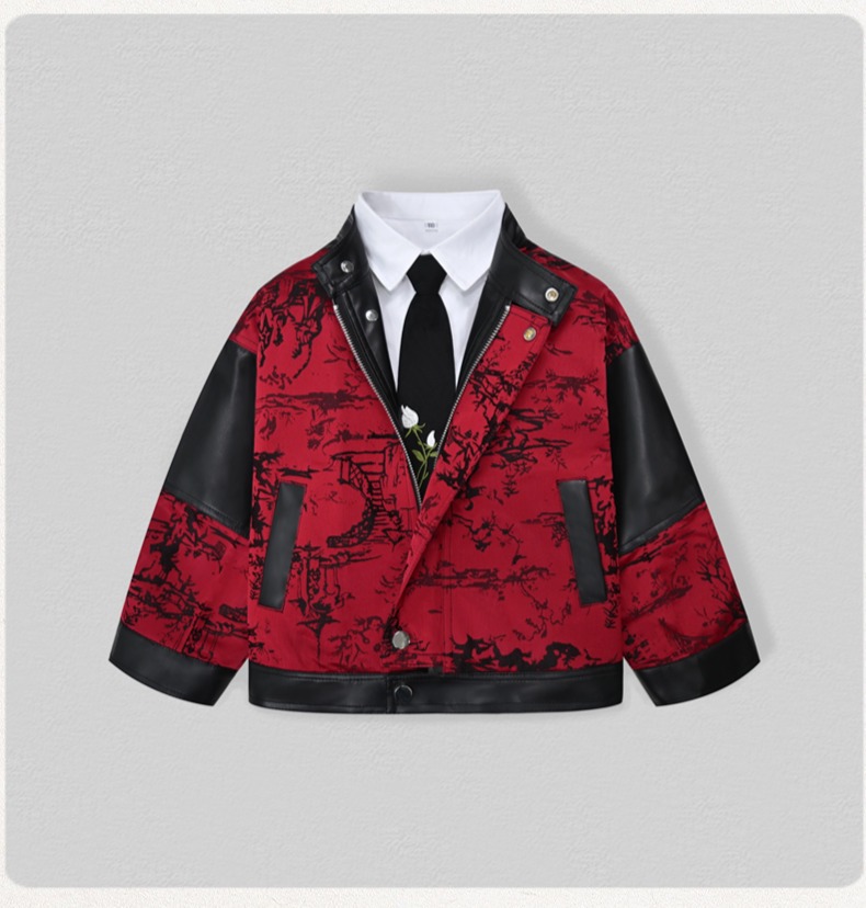 Gentleman Kids Embroidery Moto - Street Fashion Kids 评论和价格