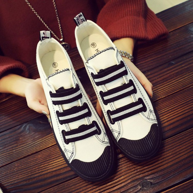 Korean Style Slip-On Canvas Sh - Street Fashion Hong Kong 评论和价格