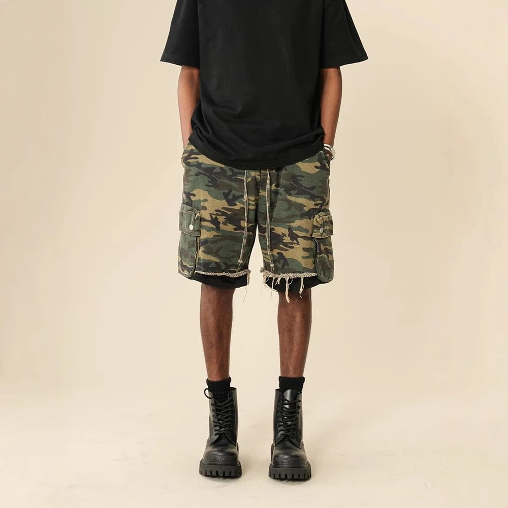 American Streetwear Raw-edge W - Street Fashion Jeans Men 评论和价格