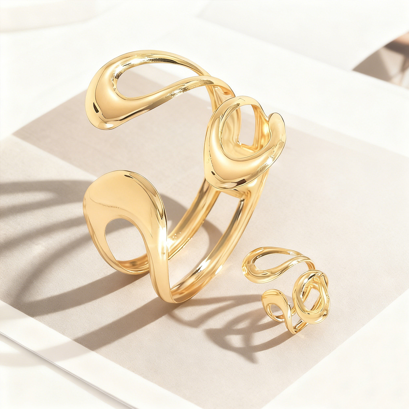 1 set of fashionable exaggerat - Street Fashion Rings 评论和价格