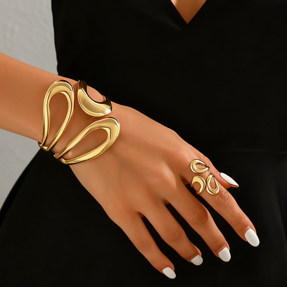 1 set of fashionable exaggerat - Street Fashion Rings 评论和价格