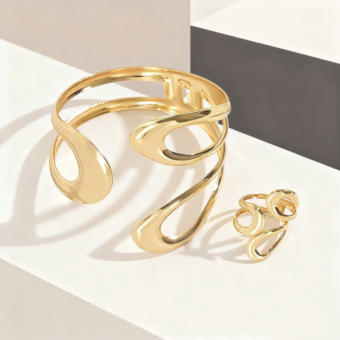 1 set of fashionable exaggerat - Street Fashion Rings 评论和价格