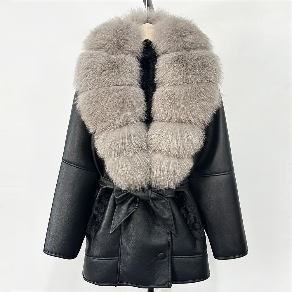 Retro Lamb Fur Jacket Natural  - Street Fashion Store 评论和价格