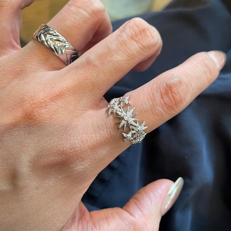 Hip hop style trend full diamo - Street Fashion Rings 评论和价格