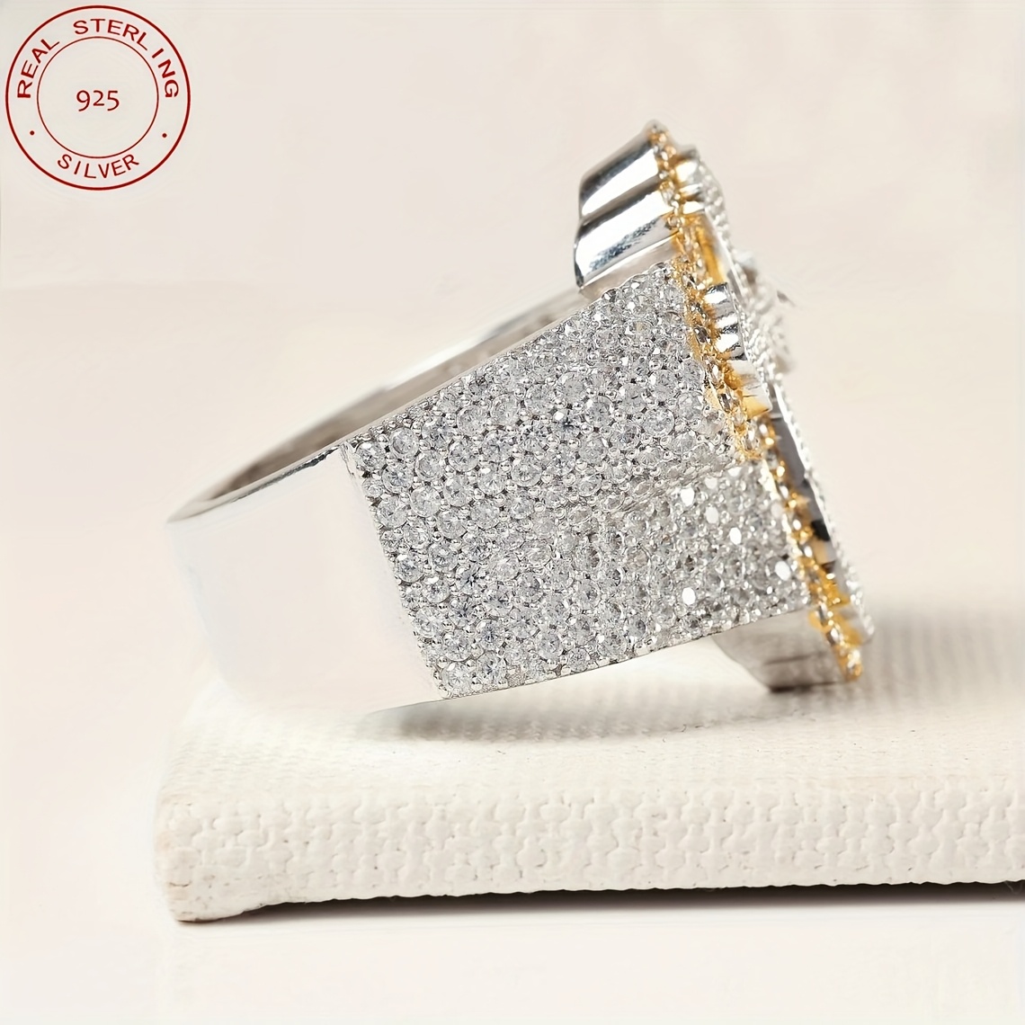 2025 New Arrival Iced Out Cros - Street Fashion Rings 评论和价格